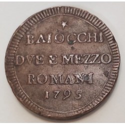 ROMA STATO PONTIFICIO PIO VI BAIOCCHI DUE E MEZZO 1795